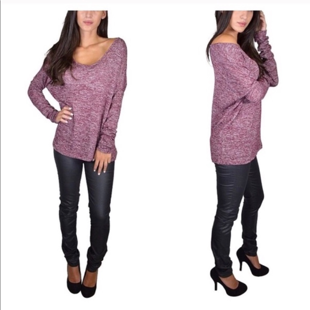 ✨HP✨Purple V Neck Sweater